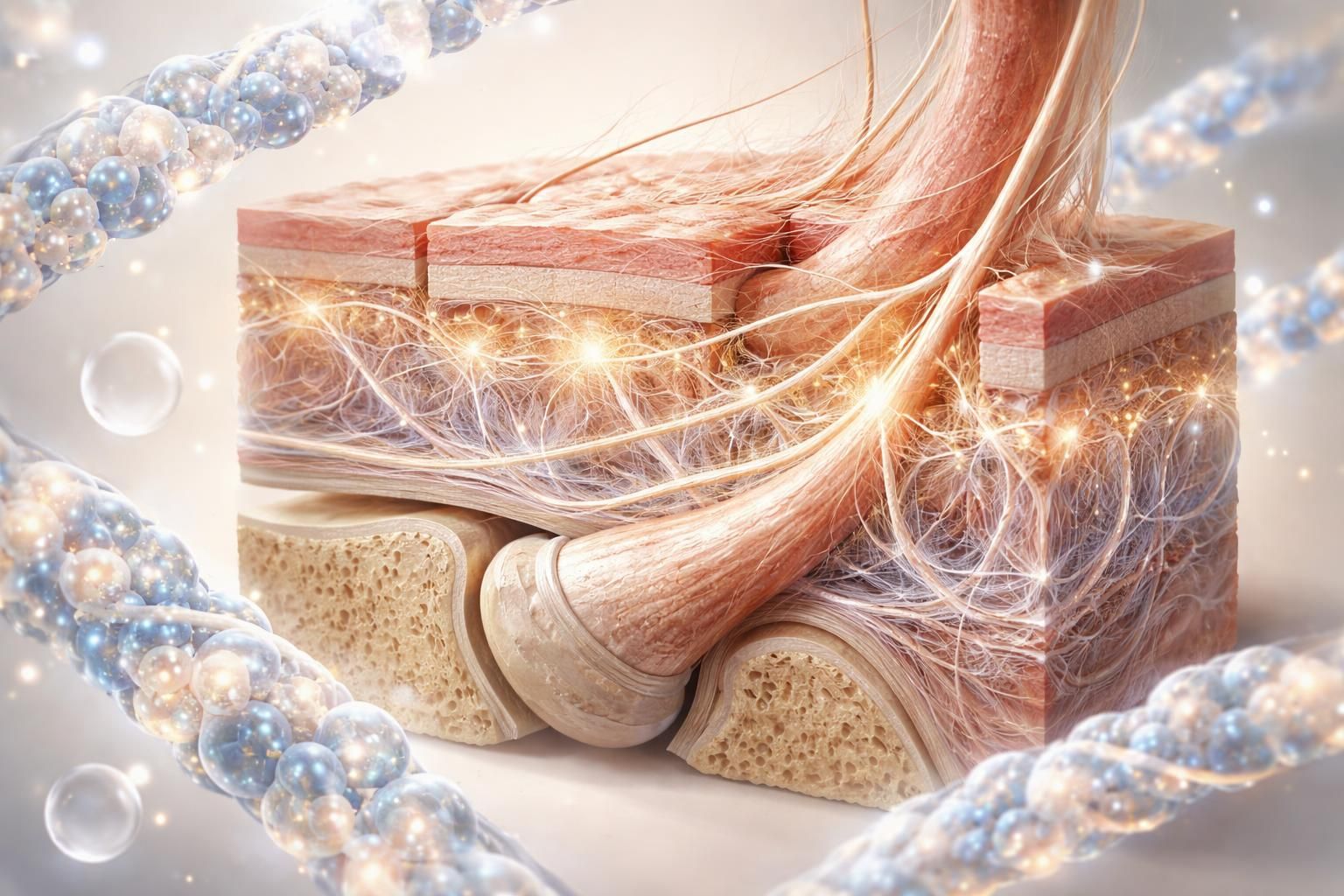 découvrez tout sur le collagène : ses bienfaits essentiels, son rôle clé dans le corps, et comment il contribue à la santé de la peau, des articulations et plus encore.