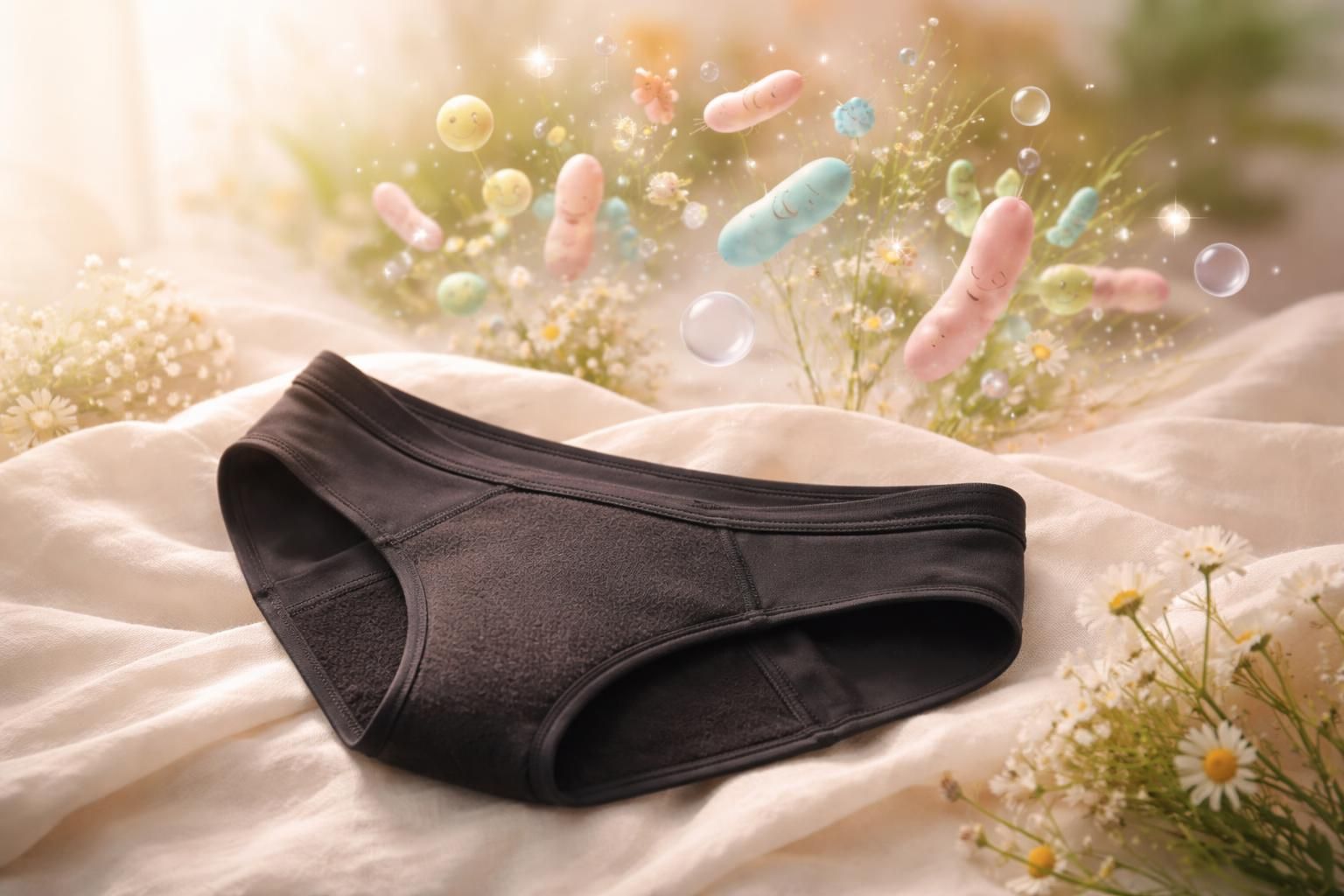 découvrez comment les culottes menstruelles influencent l'équilibre de la flore vaginale et contribuent à la santé intime féminine.
